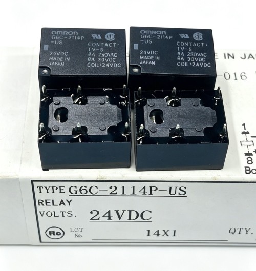 G6C 2114P US 24VDC Power Relay 24VDC 8A SPST NO NC THT Electronic Component